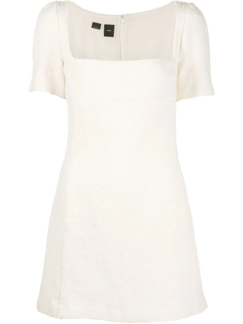 

PINKO vestido midi con cuello cuadrado - Blanco