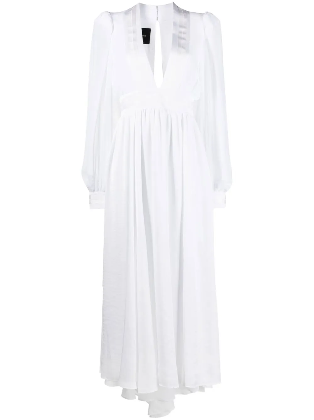 

PINKO vestido con mangas farol - Blanco