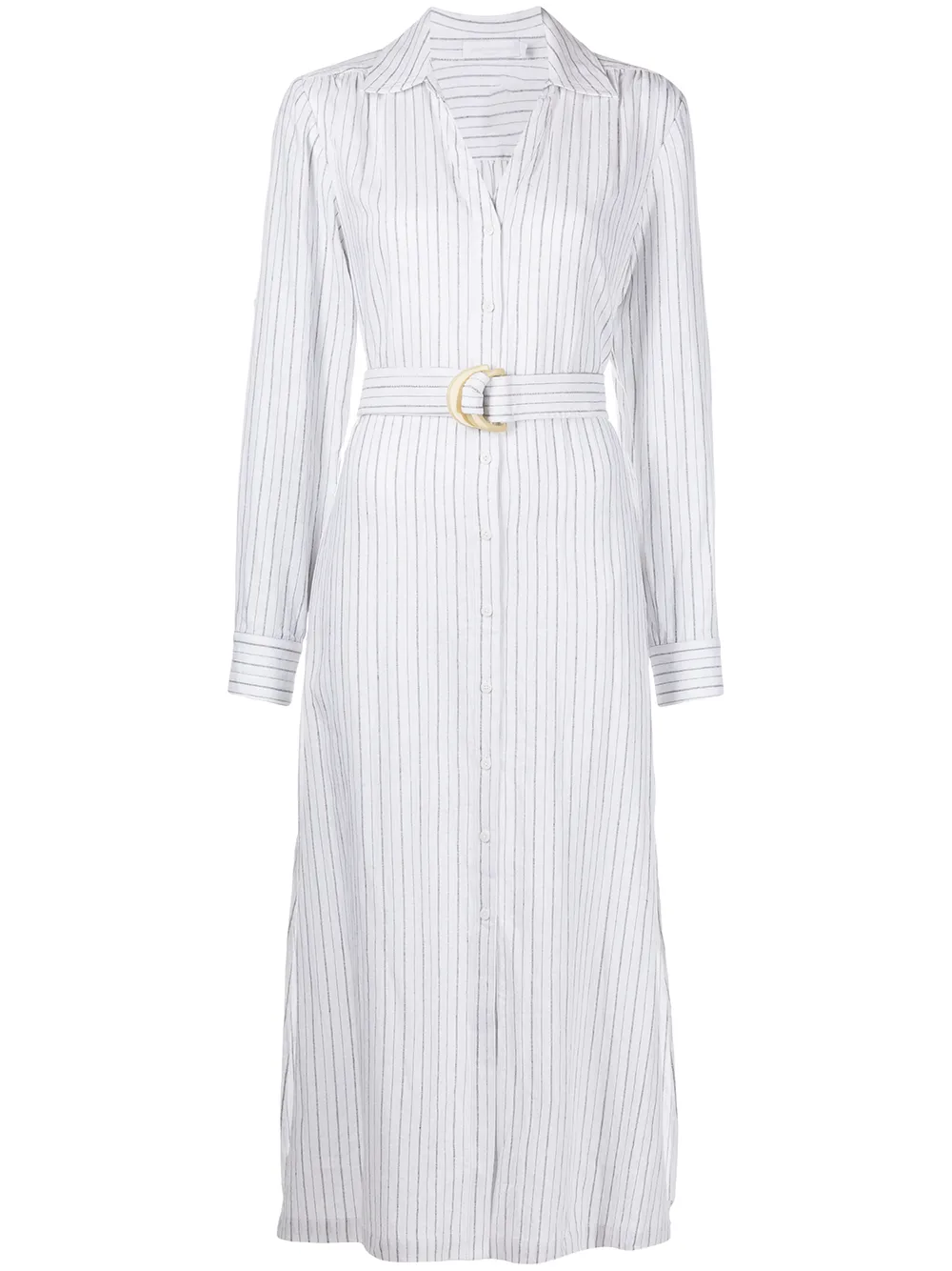 JONATHAN SIMKHAI STANDARD STRIPE-DETAIL DAY DRESS