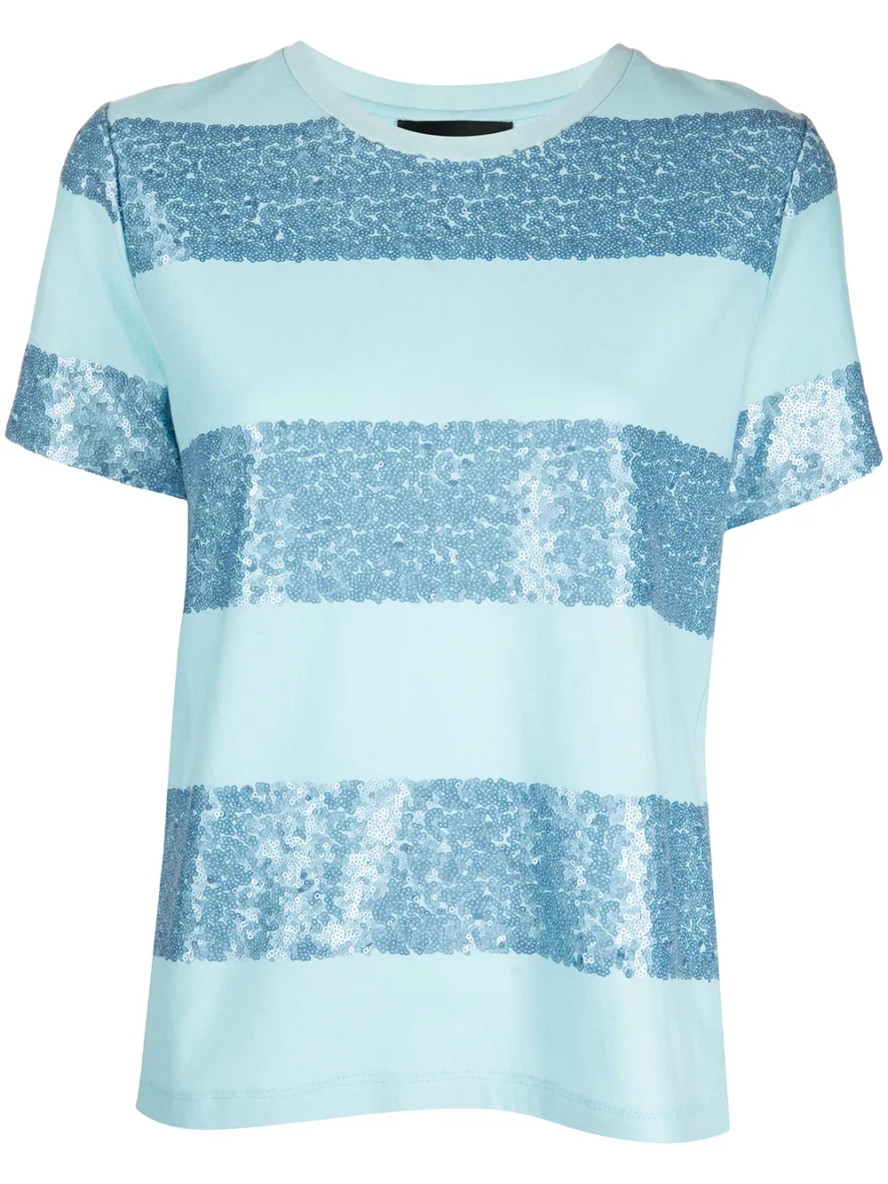 

Cynthia Rowley playera con motivo de a rayas y lentejuelas - Azul