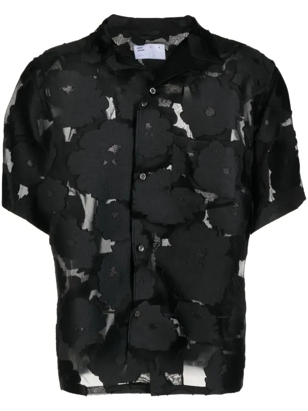 4SDESIGNS Sheer floral-embroidered 