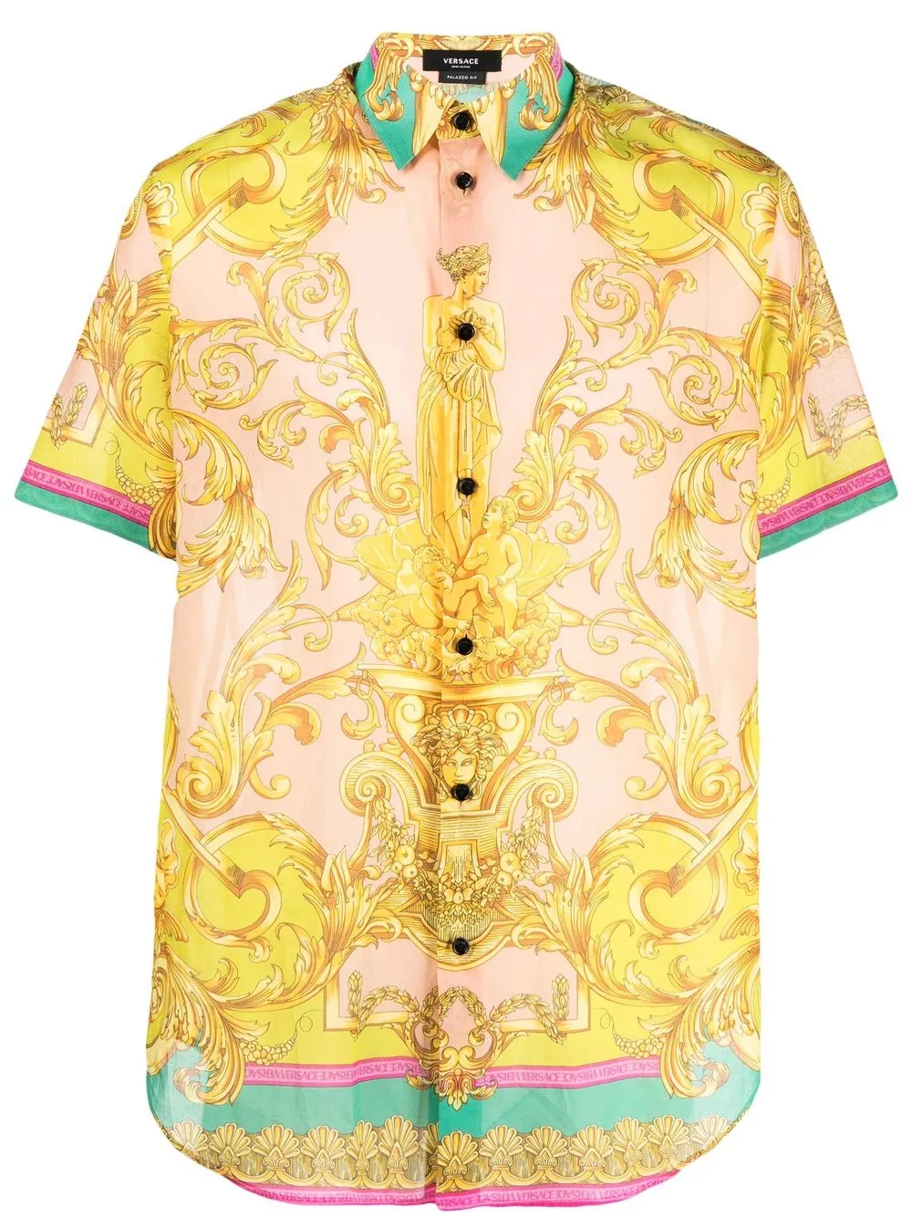 

Versace Barocco-print short-sleeve shirt - Gold