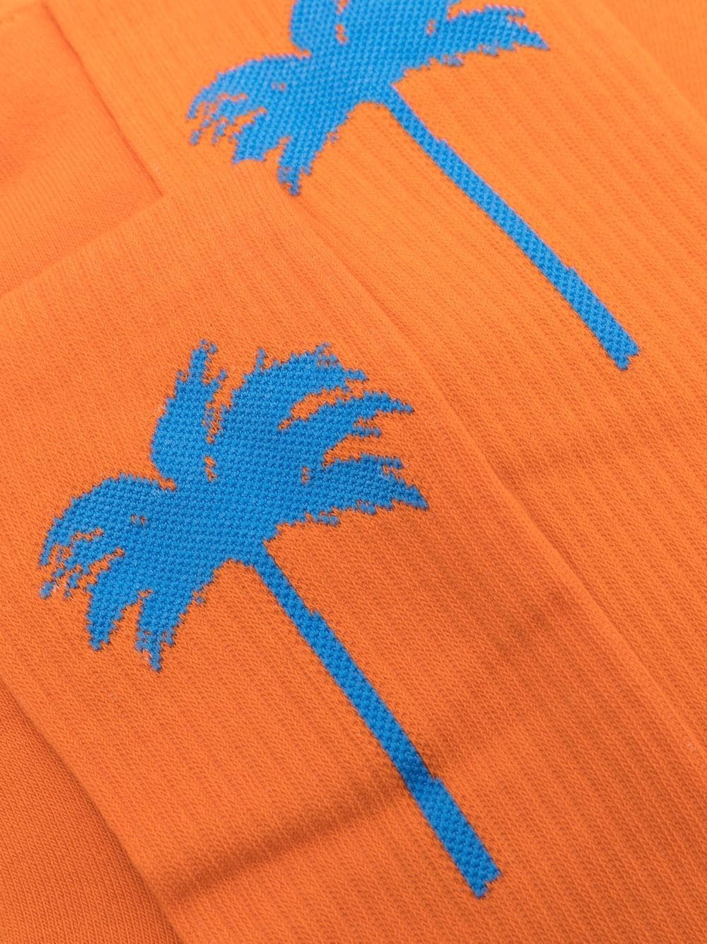 Shop Palm Angels Palm-tree Motif Socks In Orange