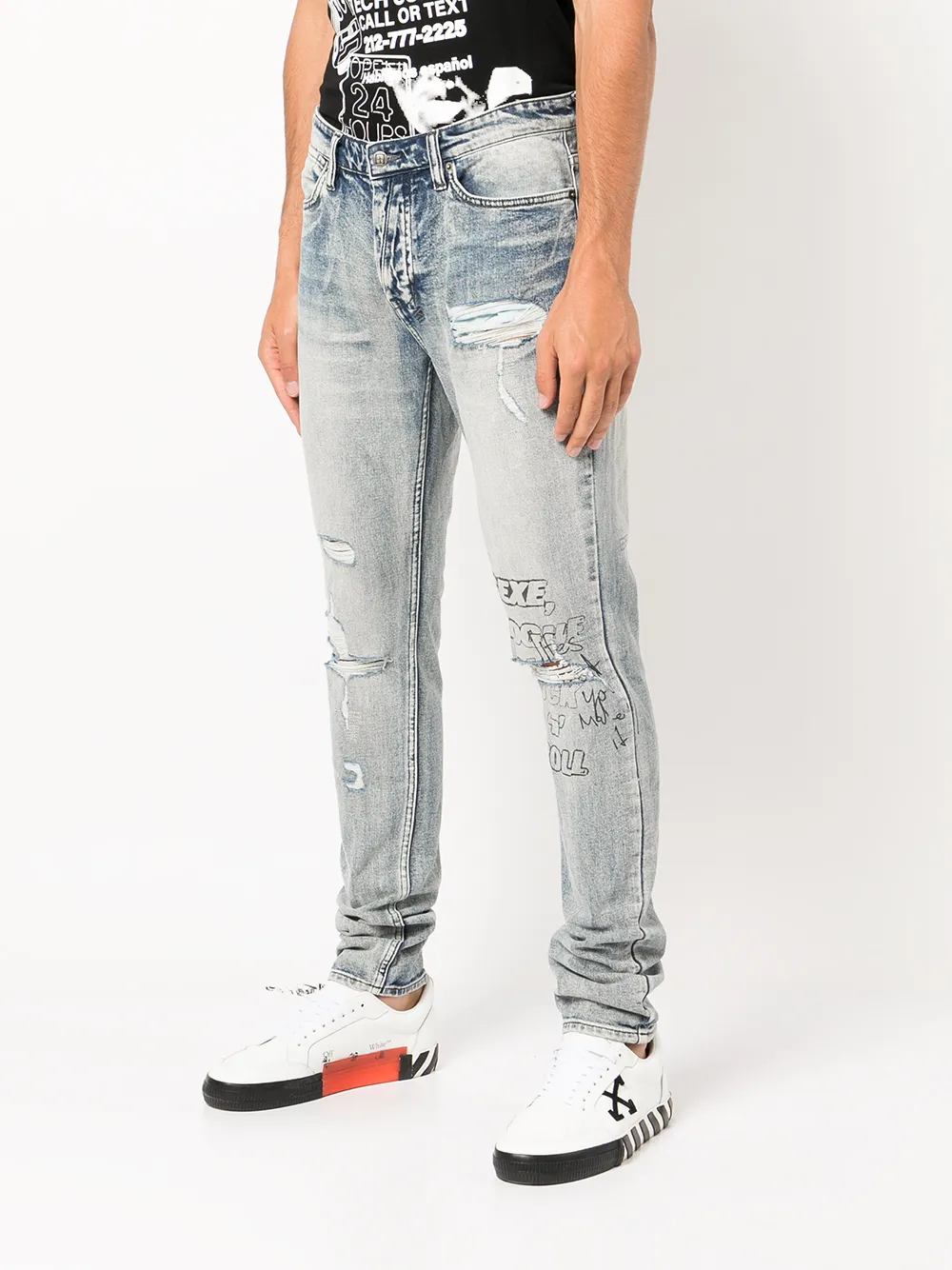  Ksubi Klassische Slim Fit Jeans   Blau 