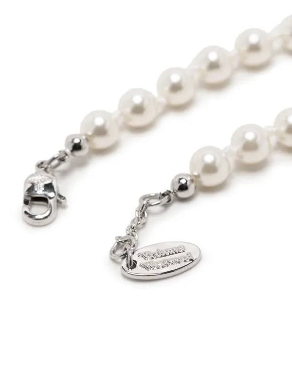 VivienneWestwood ブレスレット クリスタル 宝石ビーズ 61030075 Vivienne Westwood Orb crystal-embellished Pearl Bracelet
