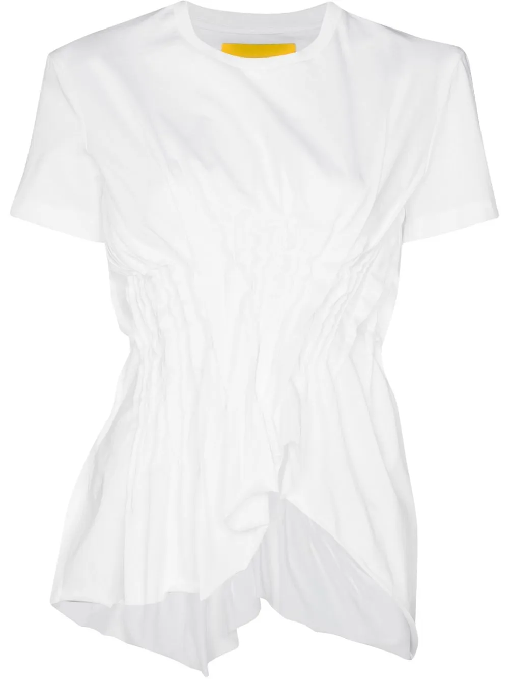 

Marques'Almeida gathered-detail short-sleeve top - White