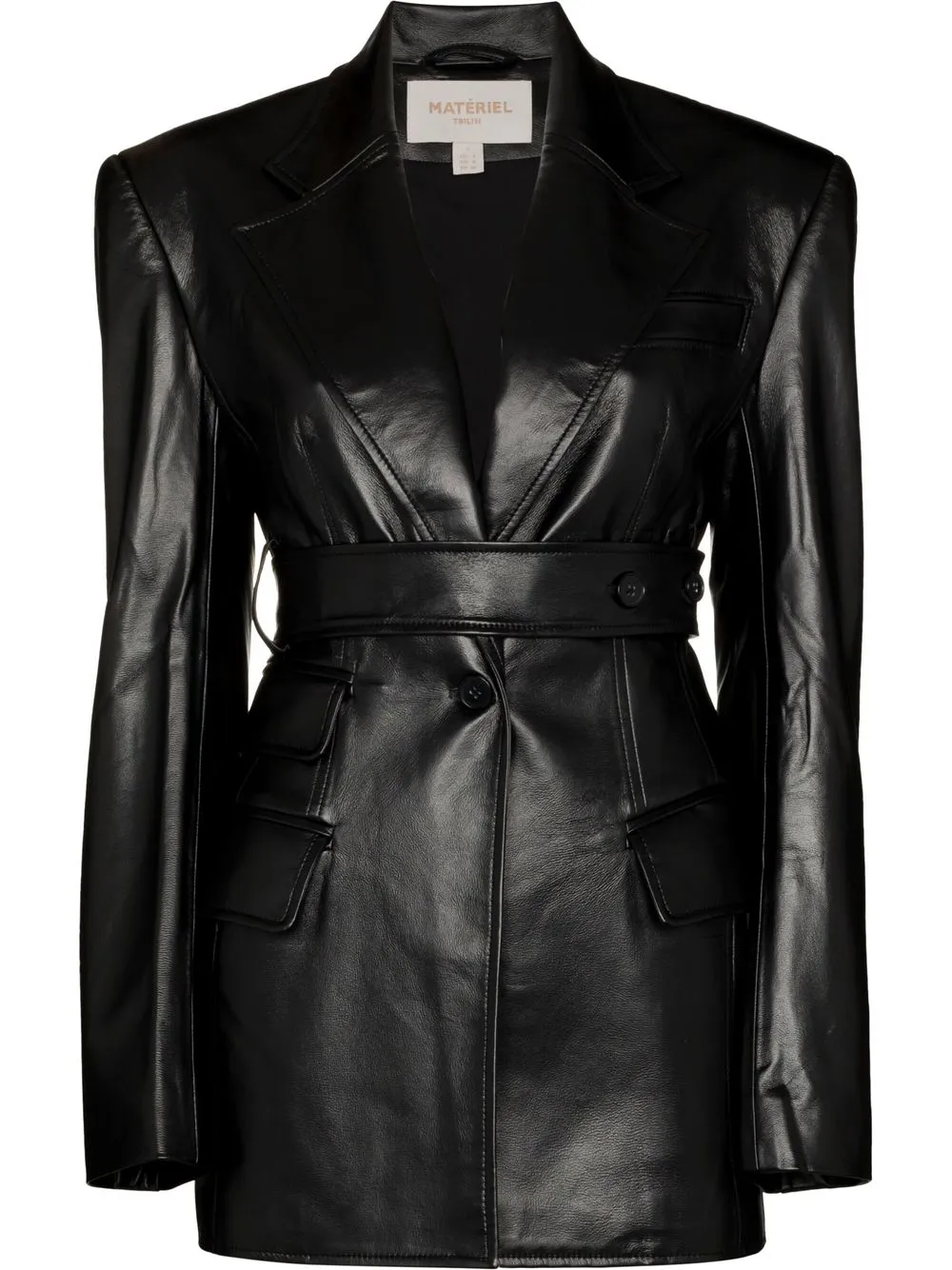 

Materiel tailored belted blazer - Black