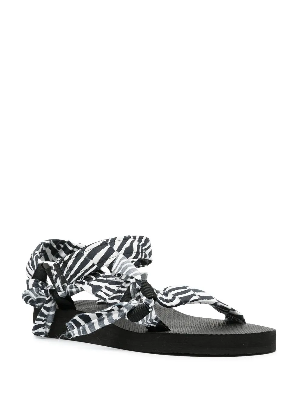 zebra print flat sandals