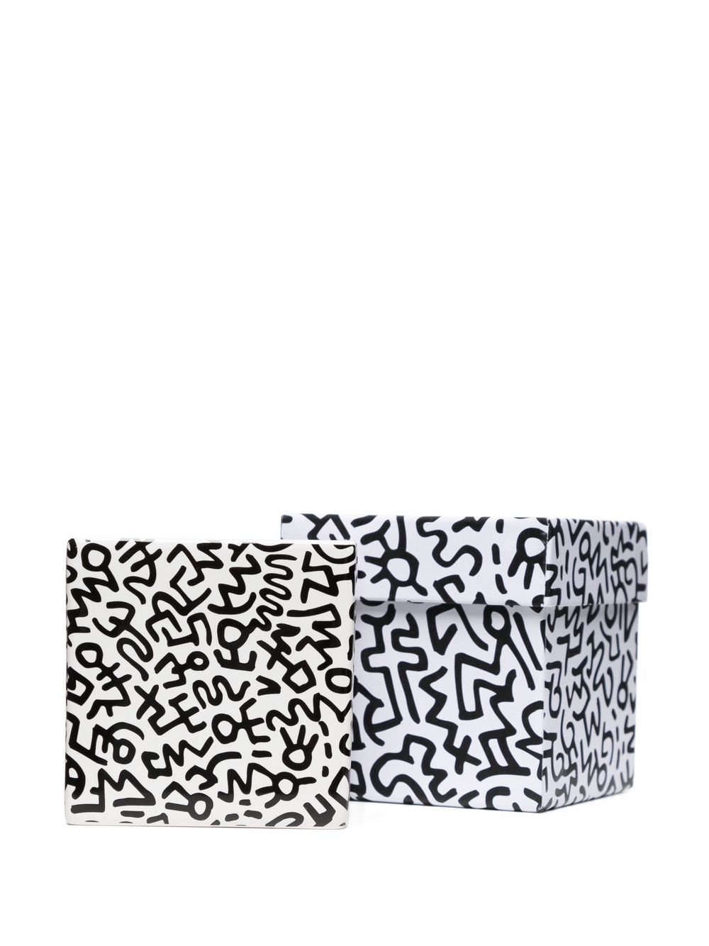 Ligne Blanche x Keith Haring 'Black Pattern' kaars (260g) - Wit