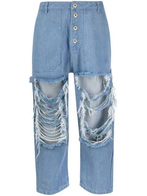 Marques'Almeida ripped cropped jeans
