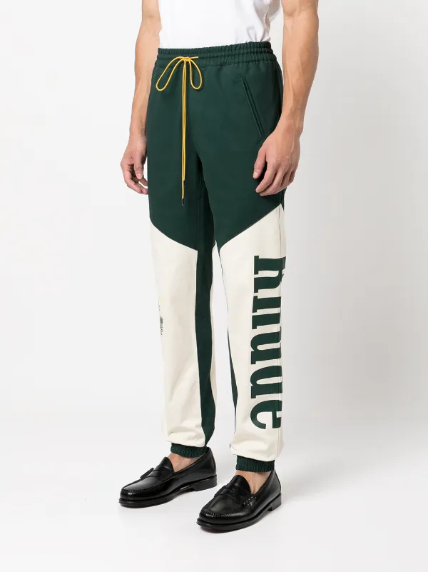 RHUDE Flight Panelled Track Pants | Green | FARFETCH