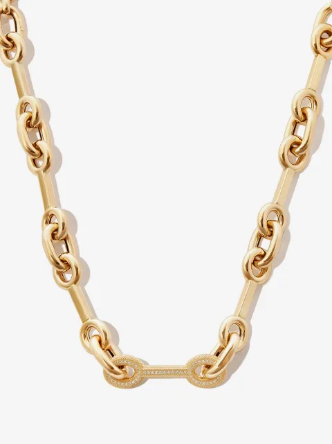 Lauren Rubinski 14kt yellow gold mixed-link necklace