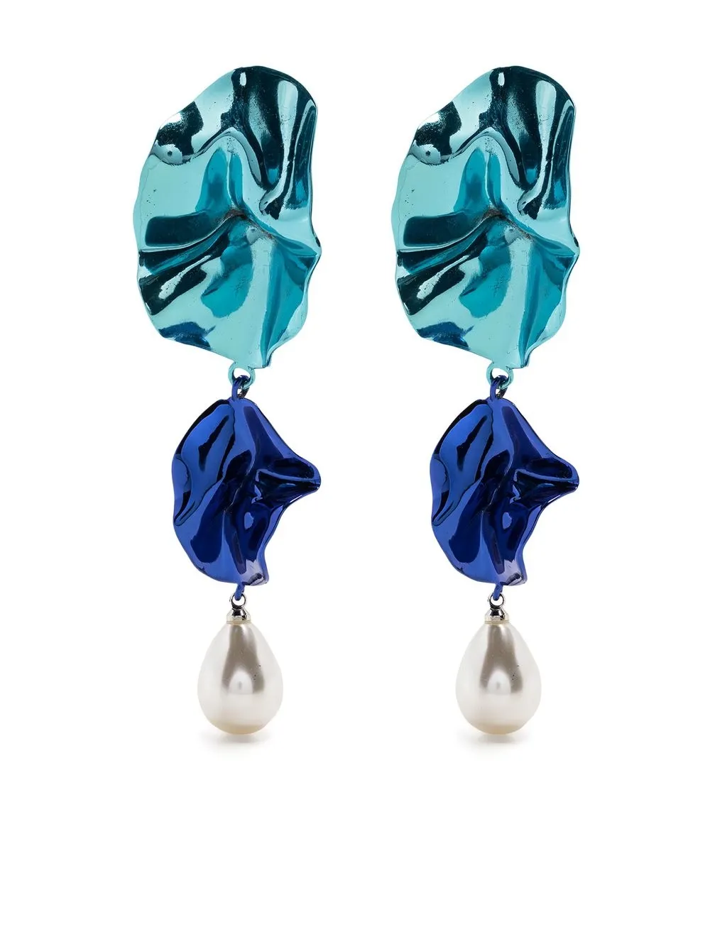 

Sterling King Bluebell pearl drop earrings