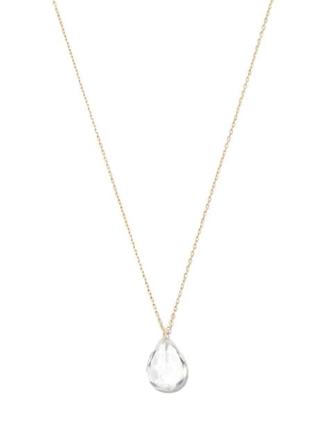 Persée 18kt yellow gold pear topaz necklace