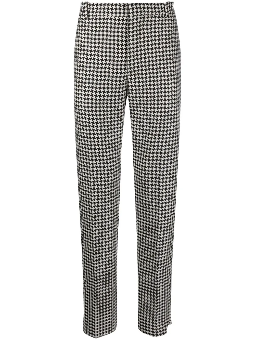 

Alexander McQueen pantalones con motivo pied de poule - Blanco