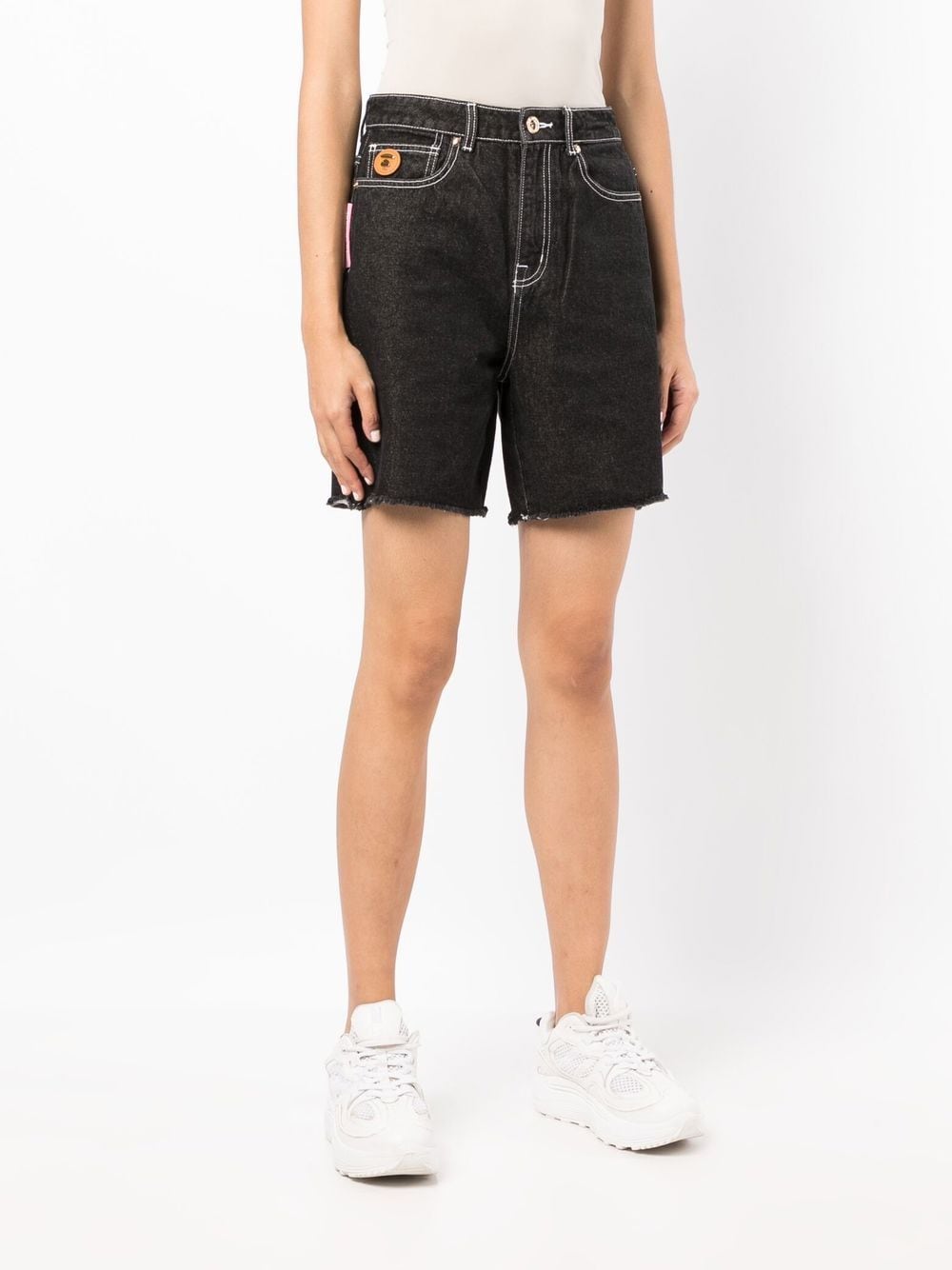 AAPE BY *A BATHING APE® high-waisted Denim Shorts - Farfetch