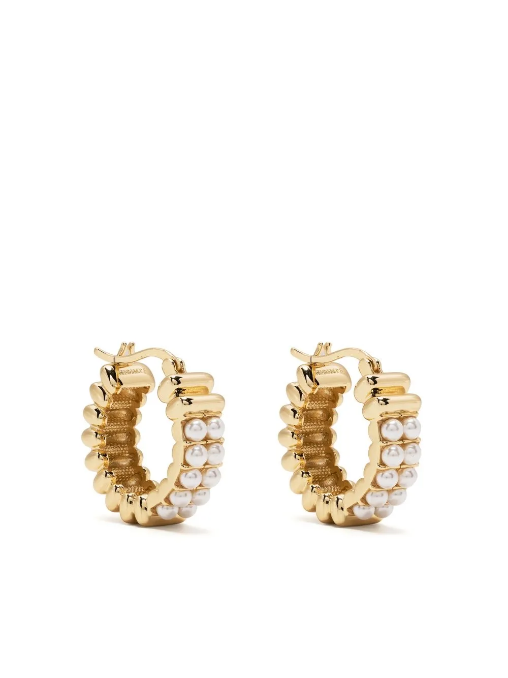 

Shrimps Jonquil pearl-detaling earrings - Gold