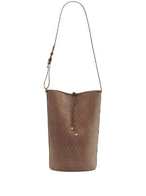 LE MONOGRAMME LONG BUCKET BAG IN CASSANDRE CANVAS AND SMOOTH LEATHER, Saint Laurent