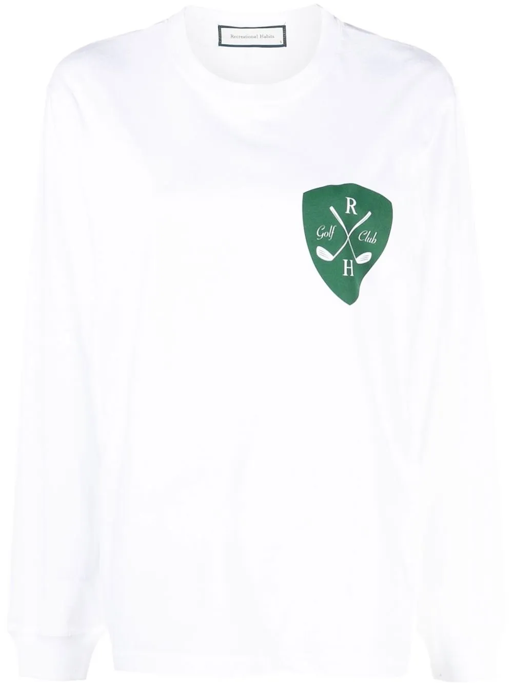 

Recreational Habits logo-print long-sleeved T-shirt - WHITE