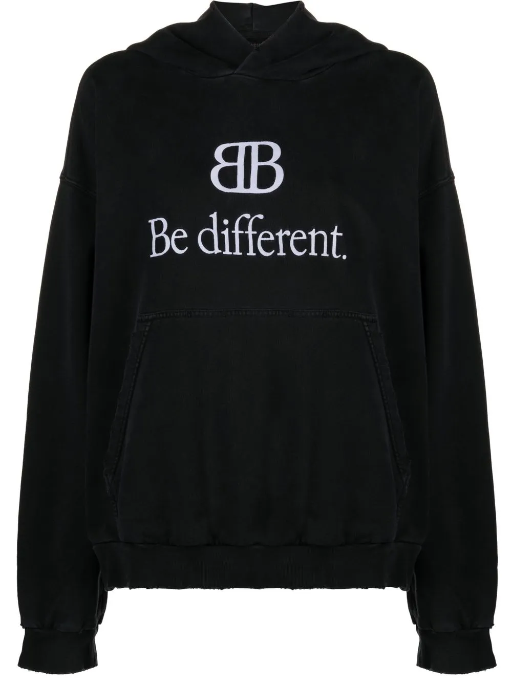 Balenciaga Be Different print hoodie | Black | Image 1