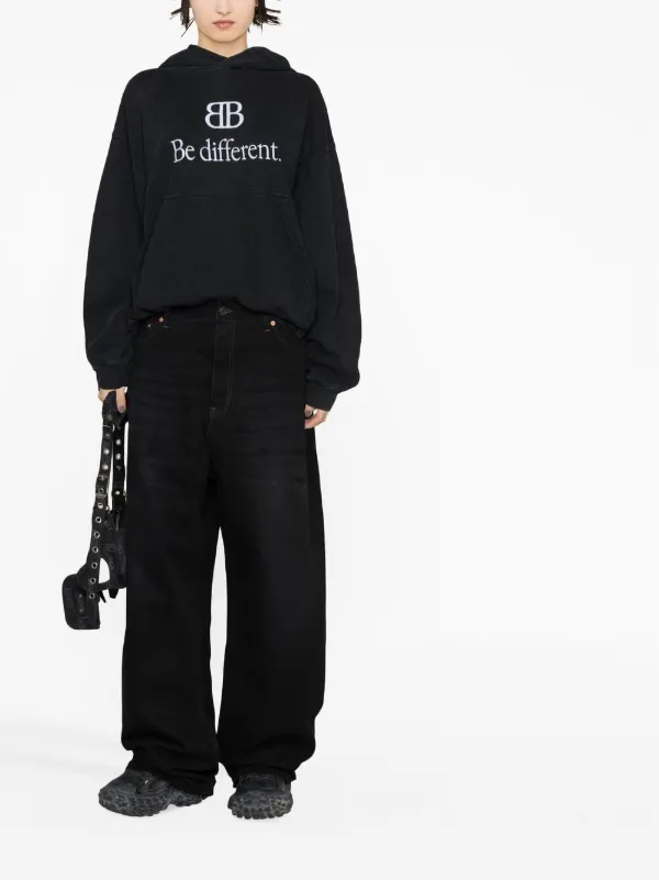 パーカー・フーディ [Balenciaga] Printed hoodie - Black Printed hoodie in black - Balenciaga | Mytheresa
