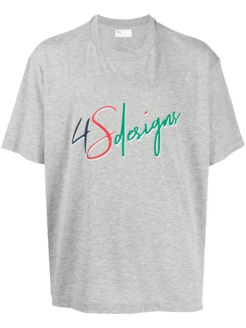 4SDESIGNS T-Shirt mit Logo-Print