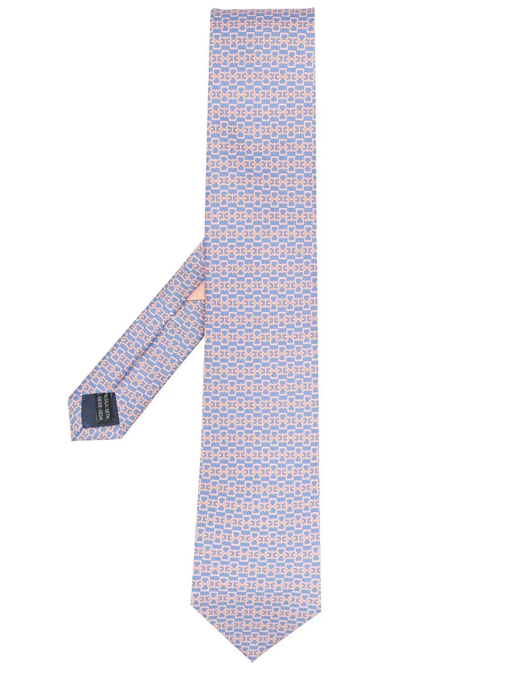 

Ferragamo Gancini-jacquard silk tie - Blue