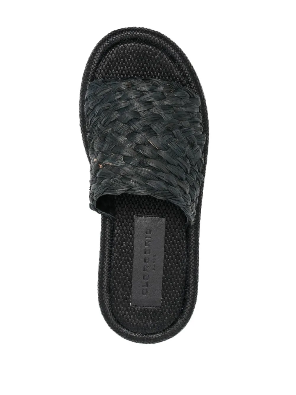 Clergerie Ajoe Straw Sandals In Black