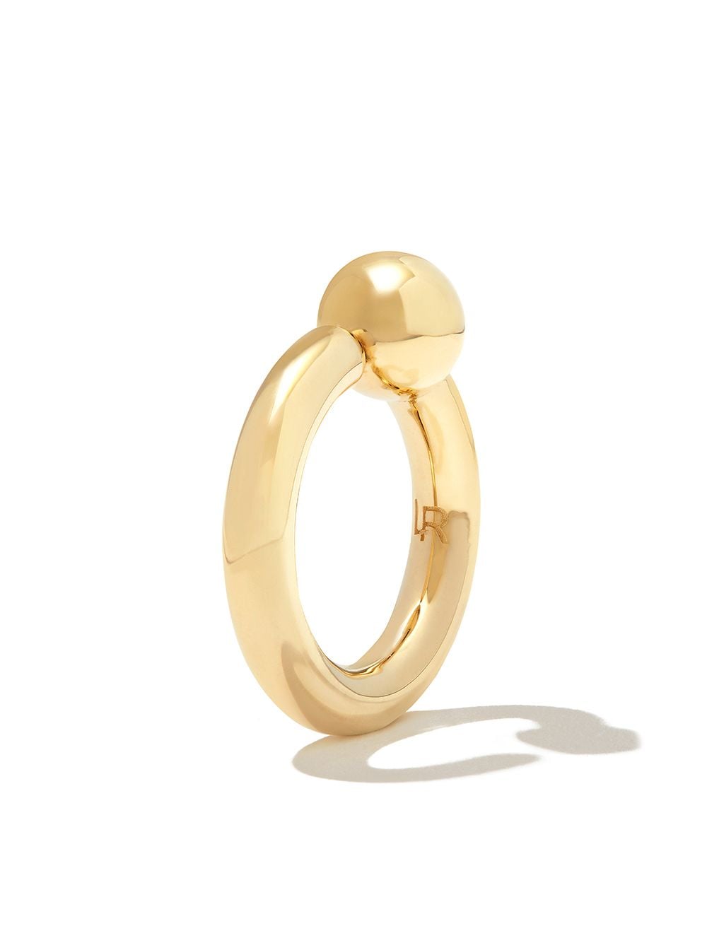 Shop Lauren Rubinski 14kt Yellow Gold 1 Ball Ring