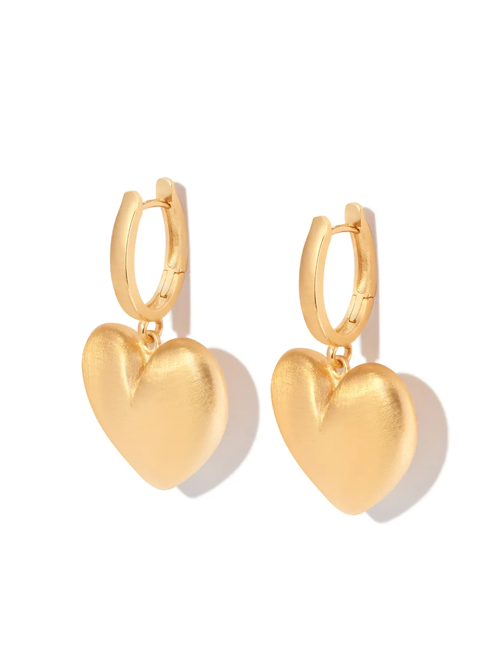 

Lauren Rubinski 14kt yellow gold heart drop earrings