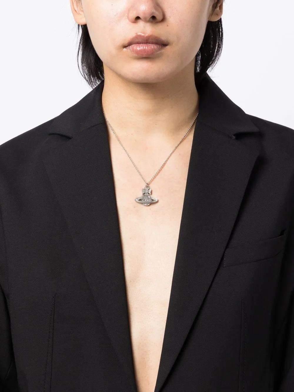 

Vivienne Westwood Orb crystal-embellished pendant necklace - Silver