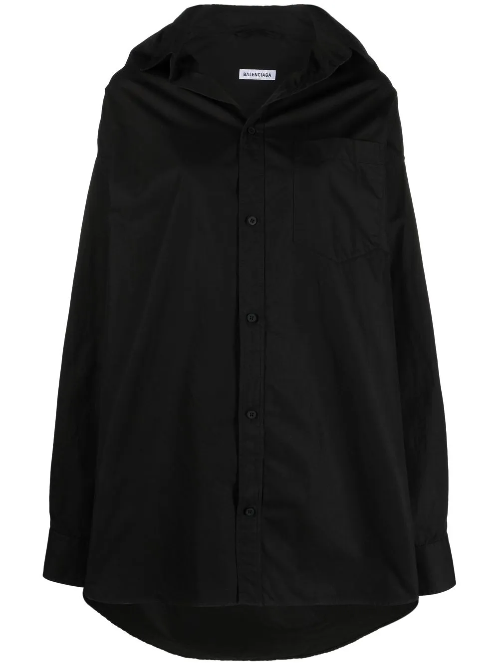 

Balenciaga tied-waist poplin shirt - Negro