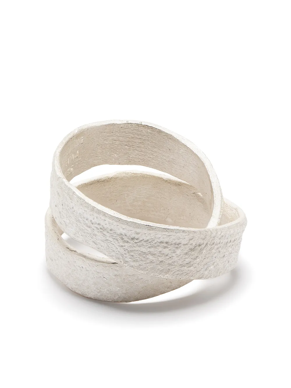 

Detaj crossover-band sterling silver ring - White