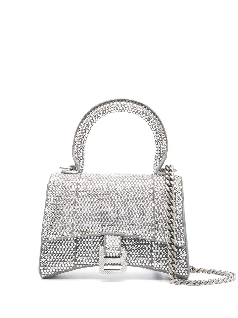 Hourglass crystal-embellished mini bag