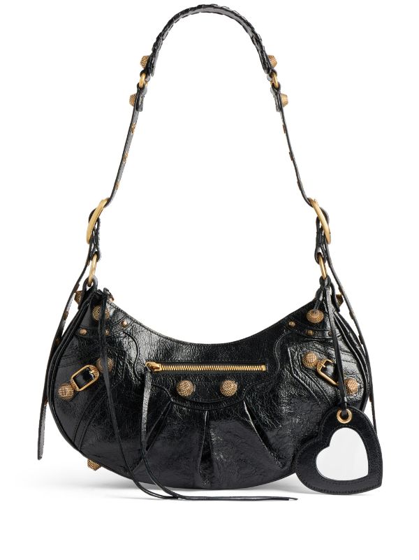 Le Cagole Leather Crossbody Bag in Black - Balenciaga