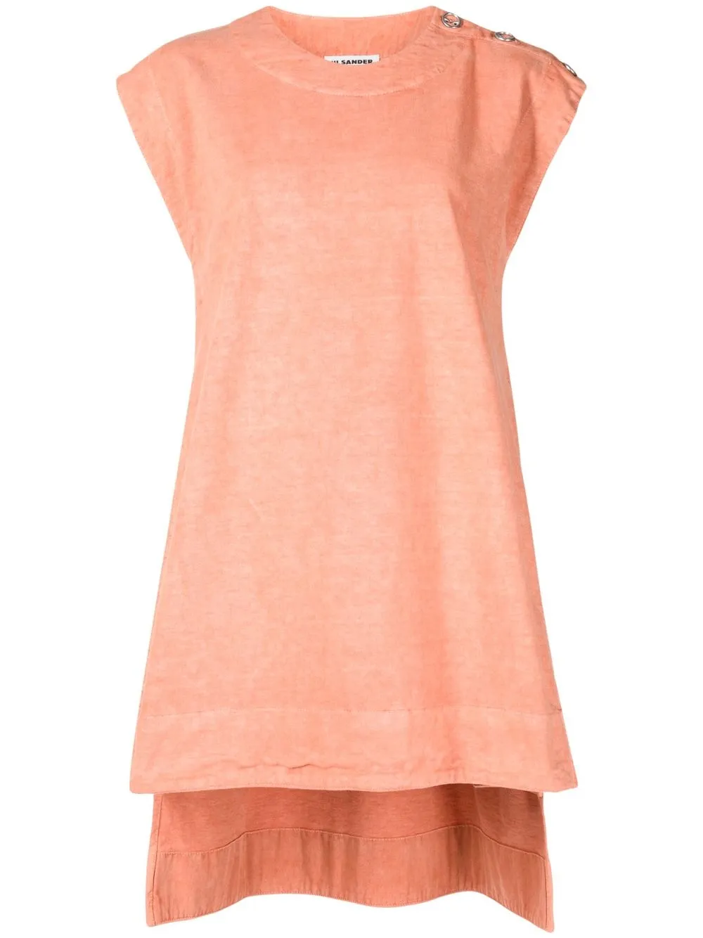 

Jil Sander high-low knitted top - Orange