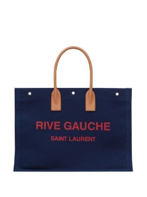 Saint Laurent stencil-logo Canvas Tote Bag - Farfetch