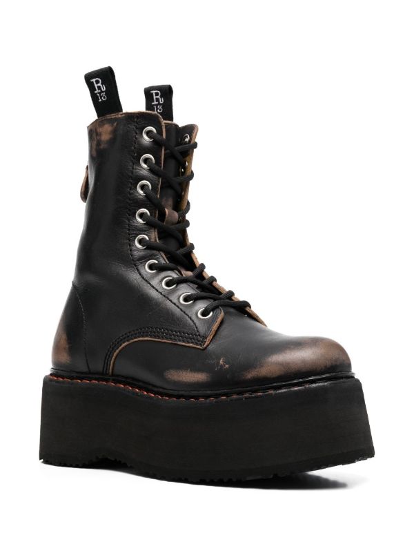 r13 platform combat boots