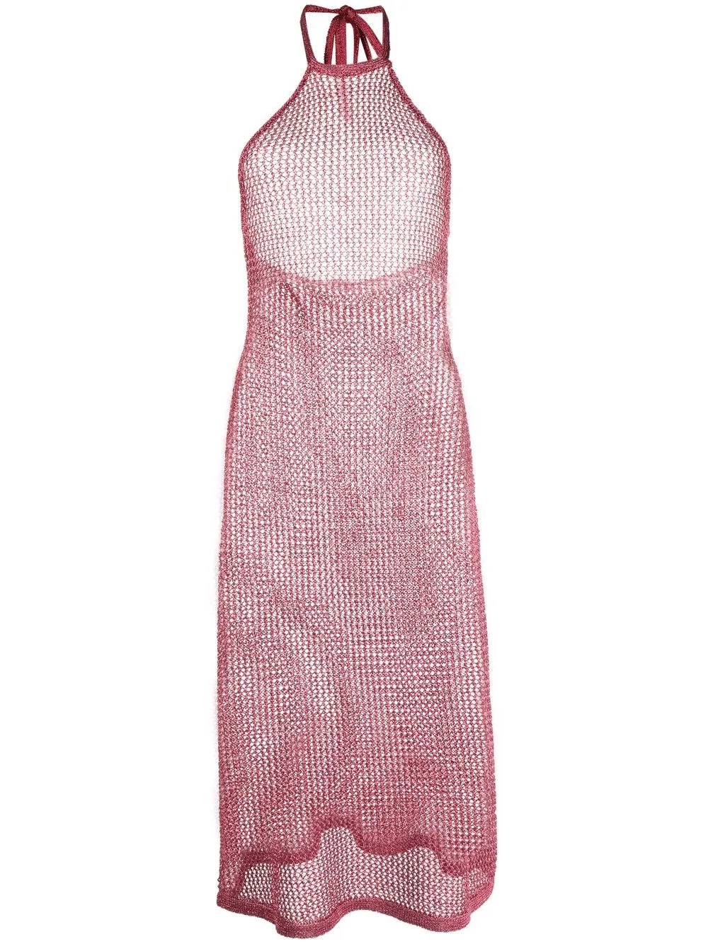 

Cult Gaia vestido tejido con cuello halter - Rosado