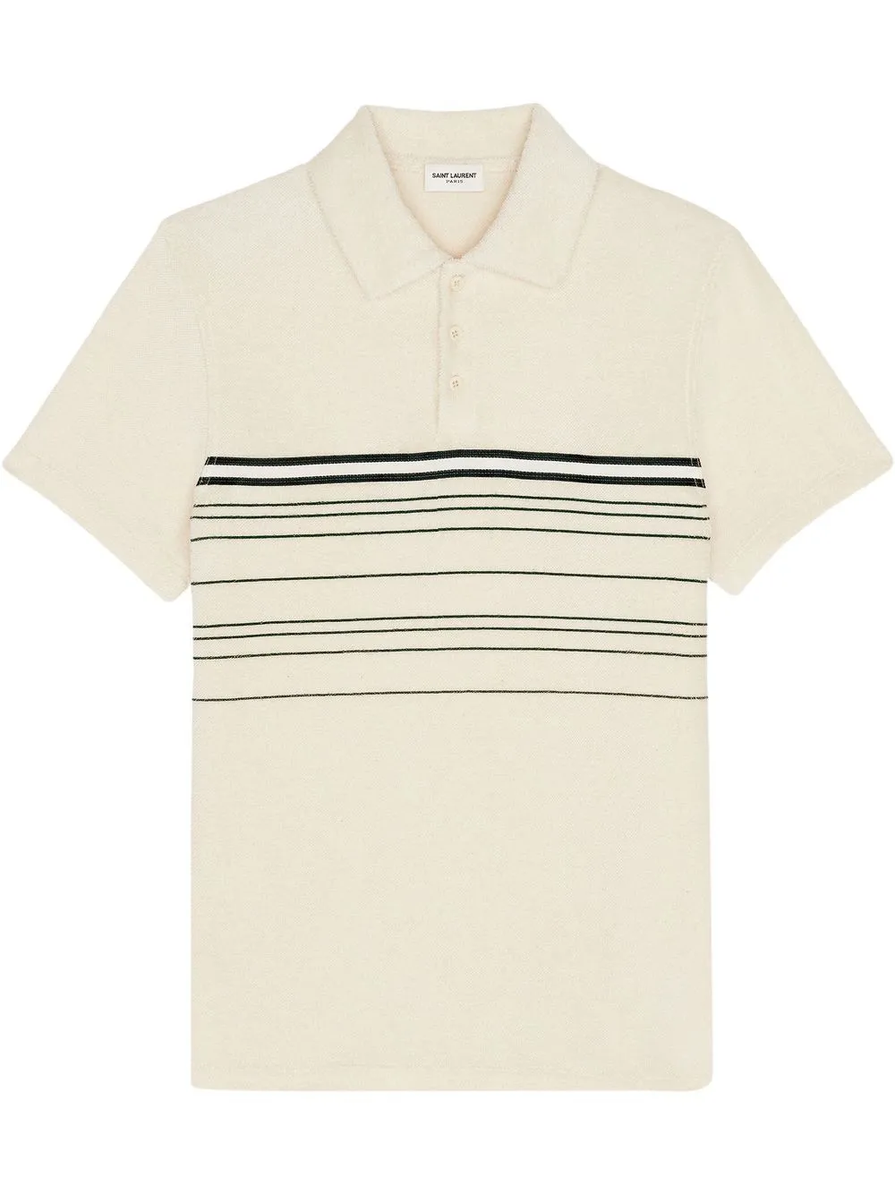 

Saint Laurent playera tipo polo con rayas estampadas - Neutro