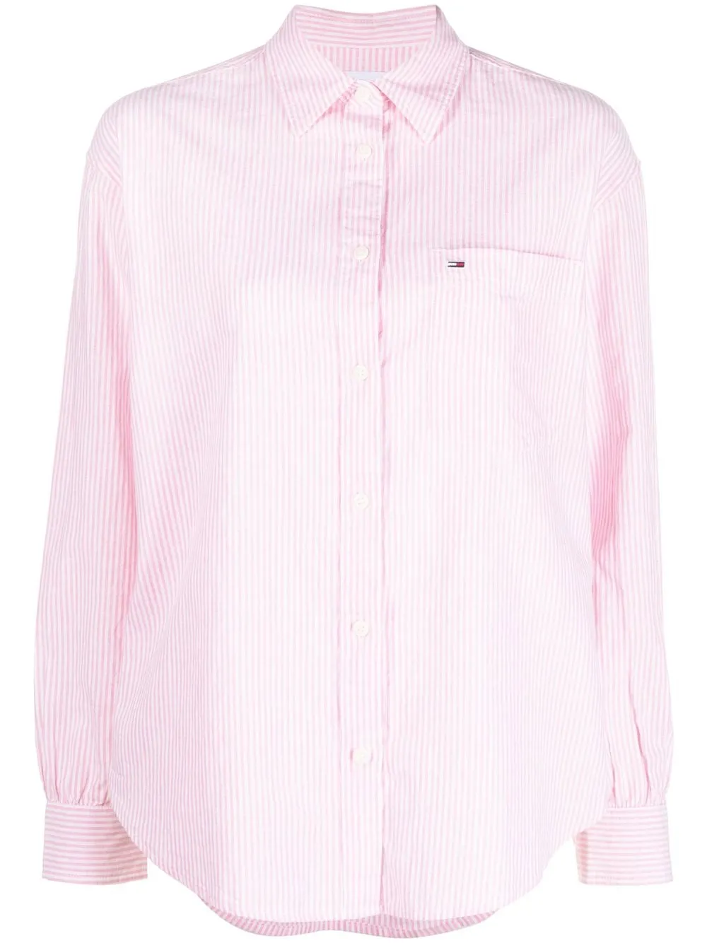 

Tommy Jeans camisa con parche del logo - Rosado