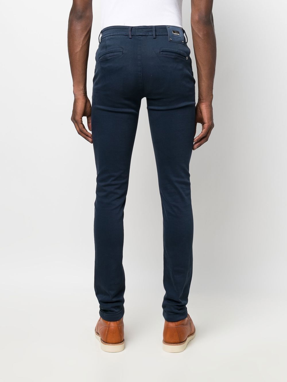 Shop Sartoria Tramarossa Slim-fit Chino Trousers In Blue