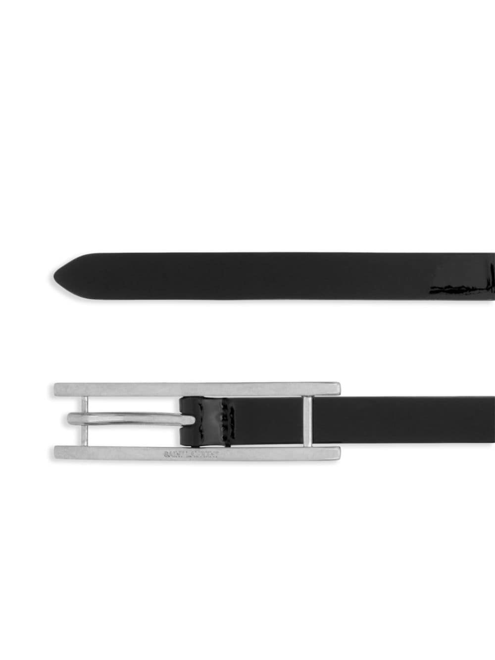 Saint Laurent smooth leather belt - Zwart