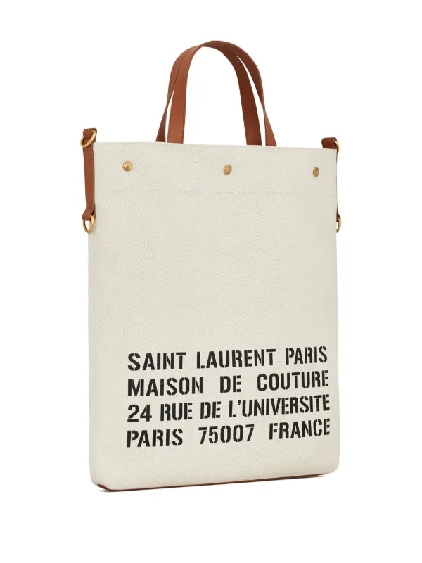 Yves saint laurent hot sale canvas tote bag