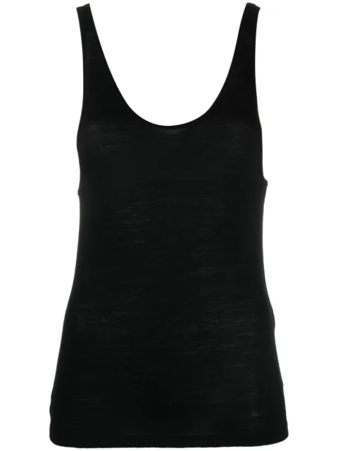 Saint Laurent embroidered logo tank top