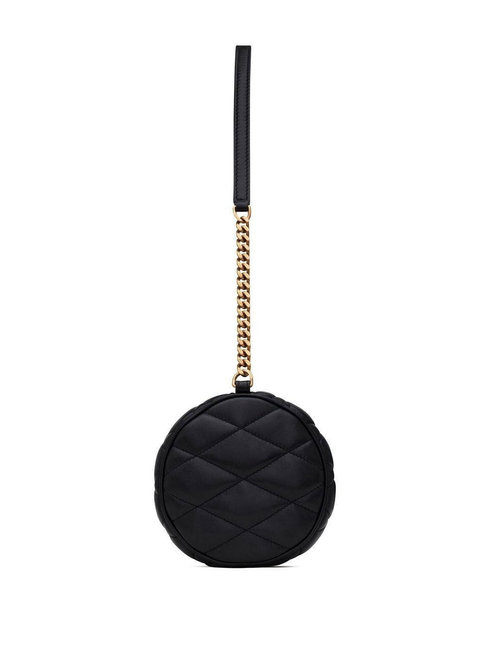 Shop Saint Laurent Sade Quilted Tube Bag In Black