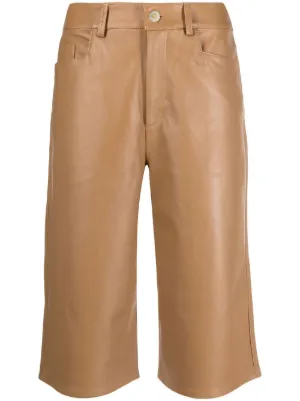Wandler Leather \u0026 Faux Leather Shorts 