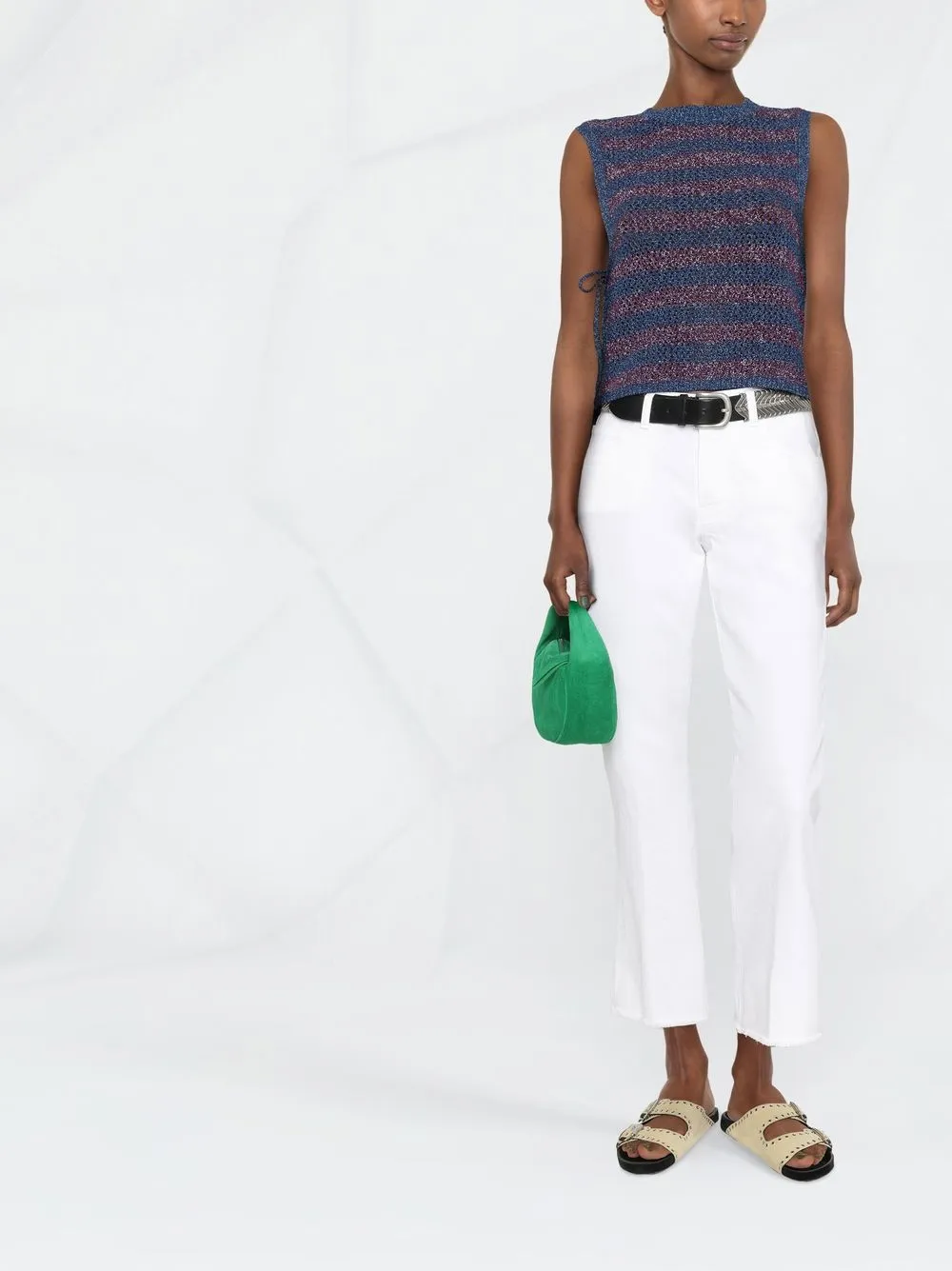 Rag & Bone Sleeveless Knitted Top In 蓝色 ModeSens