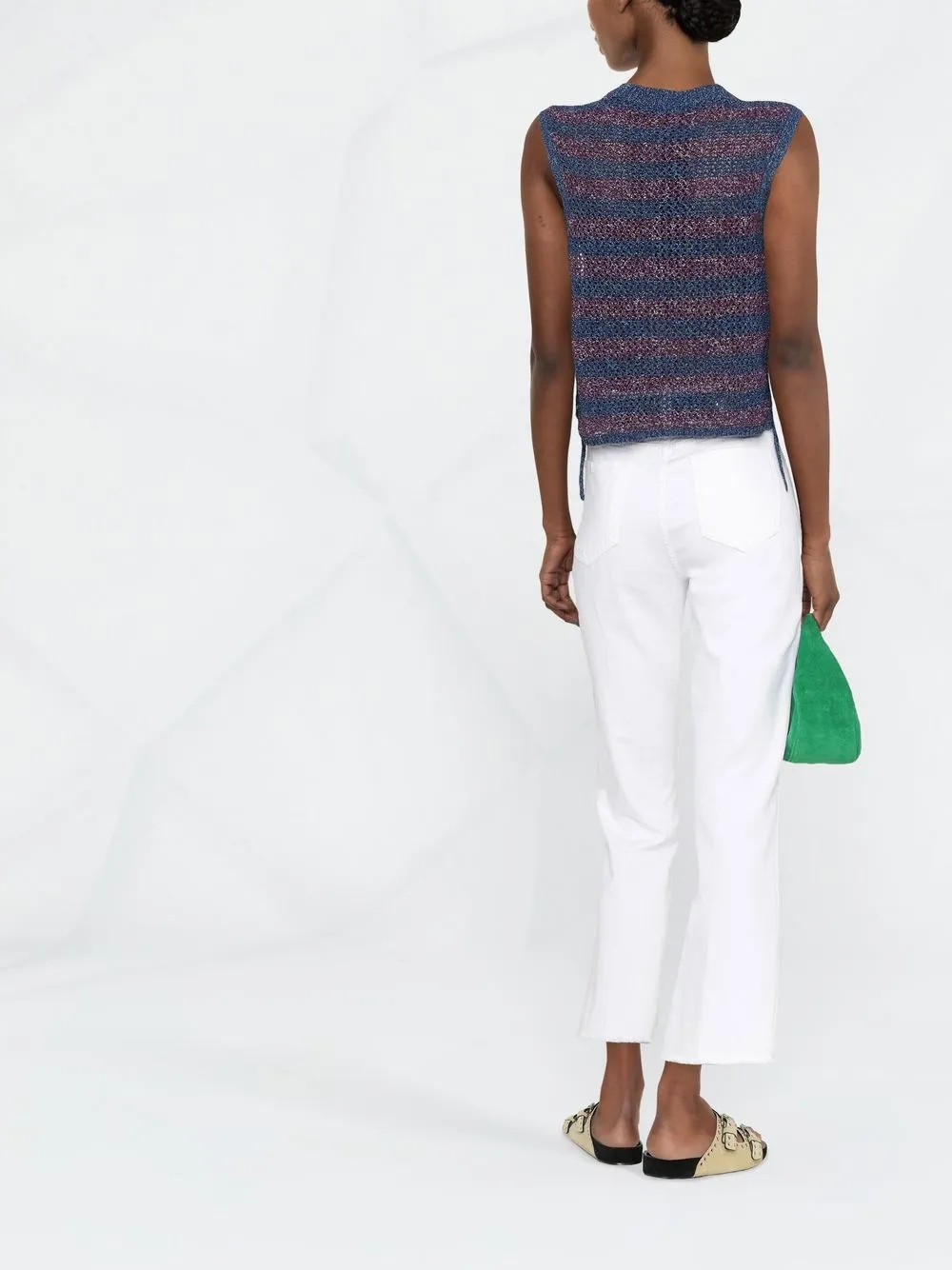 Rag & Bone Sleeveless Knitted Top In 蓝色 ModeSens