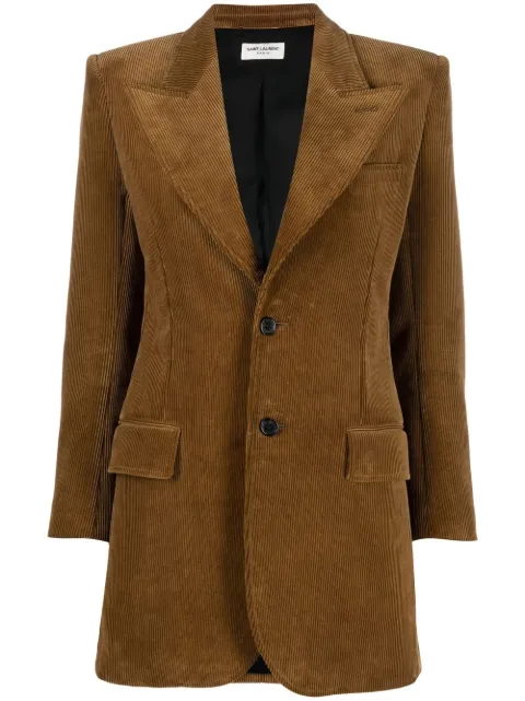 Saint Laurent single-breasted corduroy blazer